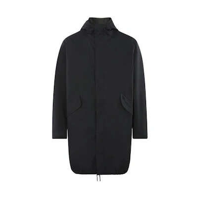 Dior Black Long Jacket with Letter Print Hoodie and Zipper. 033C313A4810-980