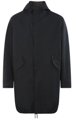 Dior Black Long Jacket with Letter Print Hoodie and Zipper. 033C313A4810-980 Lookbook Dior Black Long Jacket with Letter Print Hoodie and Zipper. 033C313A4810-980