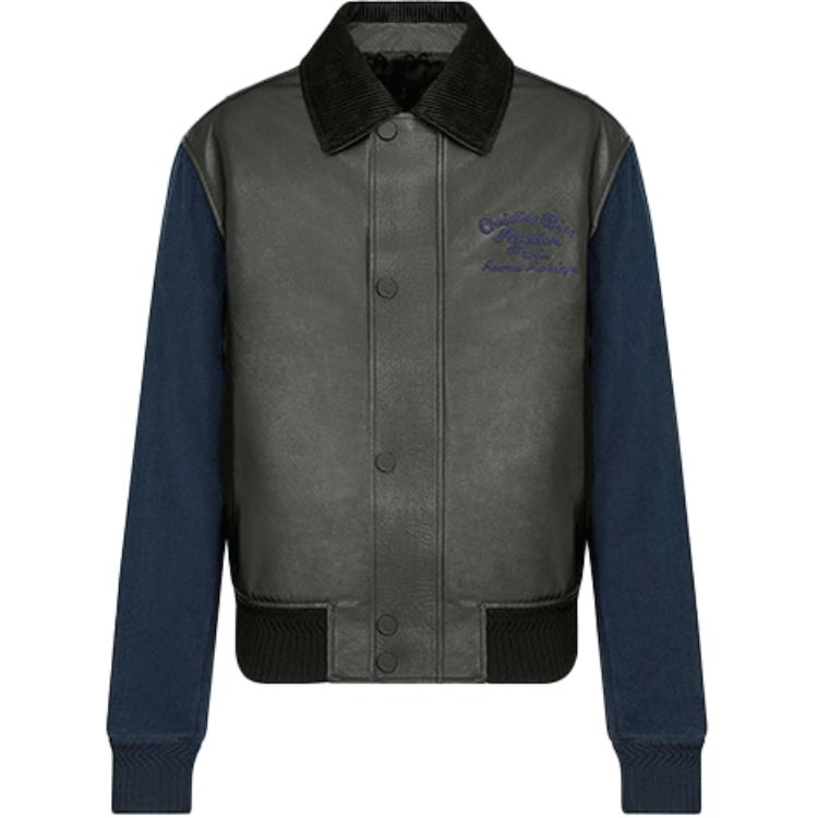 DIOR Black Long Sleeve Jacket with Logo and Single-Breasted Design 213L438A0575-C985