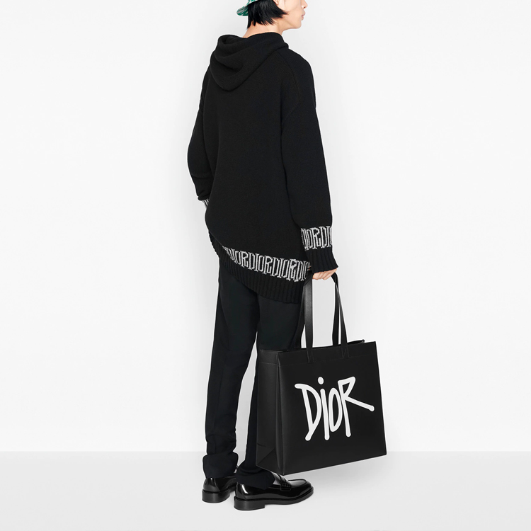 DIOR Black Long Wool Knit Hoodie Sweater 033M627AT168-C981 圖 6