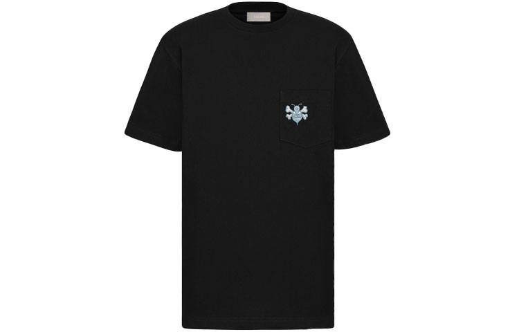 Dior Black Loose Fit Bee Embroidery Short Sleeve T-Shirt 033J644A0554-C985 圖 2
