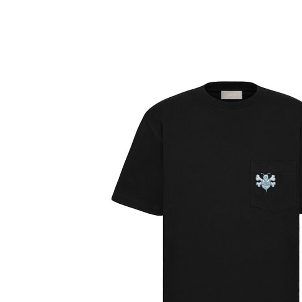 Dior Black Loose Fit Bee Embroidery Short Sleeve T-Shirt 033J644A0554-C985 圖 6