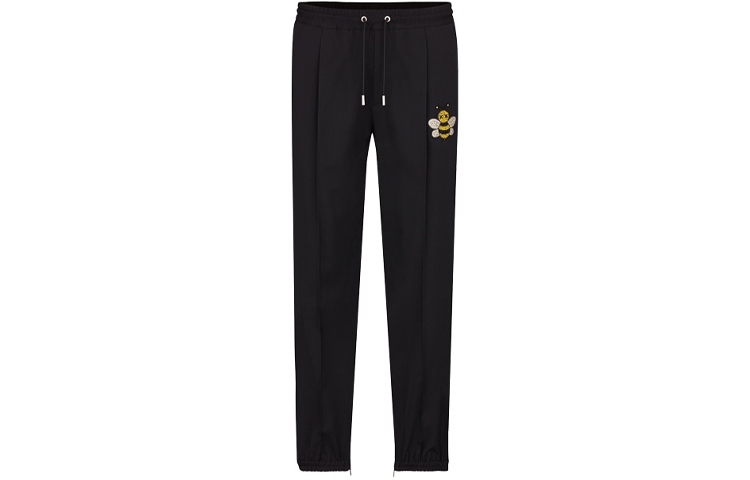 Order DIOR Seluar Sweat Hitam Longgar dengan Corak Lebah 923C122A4422-989