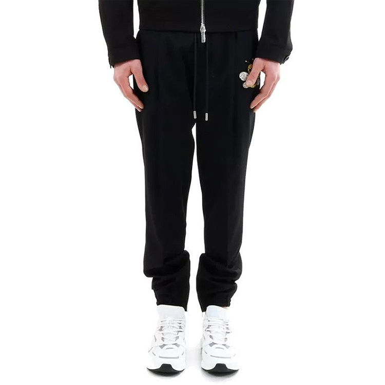 Shop DIOR Seluar Sweat Hitam Longgar dengan Corak Lebah 923C122A4422-989