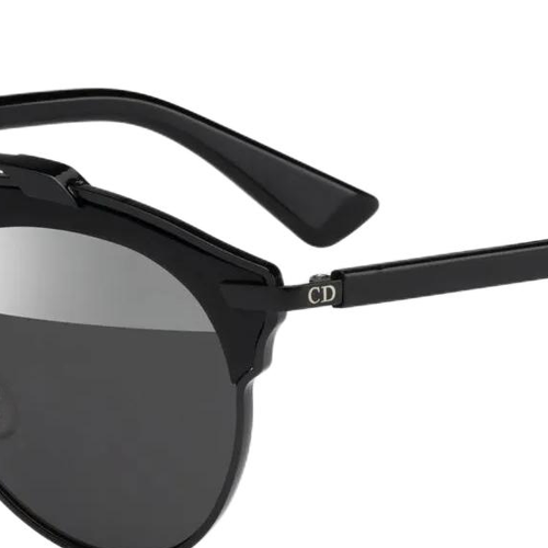 DIOR Black Metal Browline Sunglasses Unisex Couple Style 7844938 圖 4