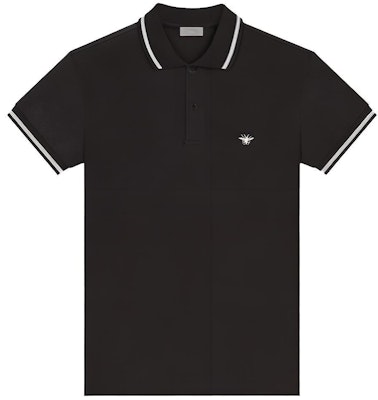 DIOR Black Polo Shirt with Embroidered Bee Design. 733J805B0373-C970 Order DIOR Black Polo Shirt with Embroidered Bee Design. 733J805B0373-C970