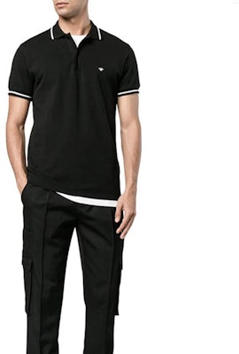 DIOR Black Polo Shirt with Embroidered Bee Design. 733J805B0373-C970 Shop DIOR Black Polo Shirt with Embroidered Bee Design. 733J805B0373-C970