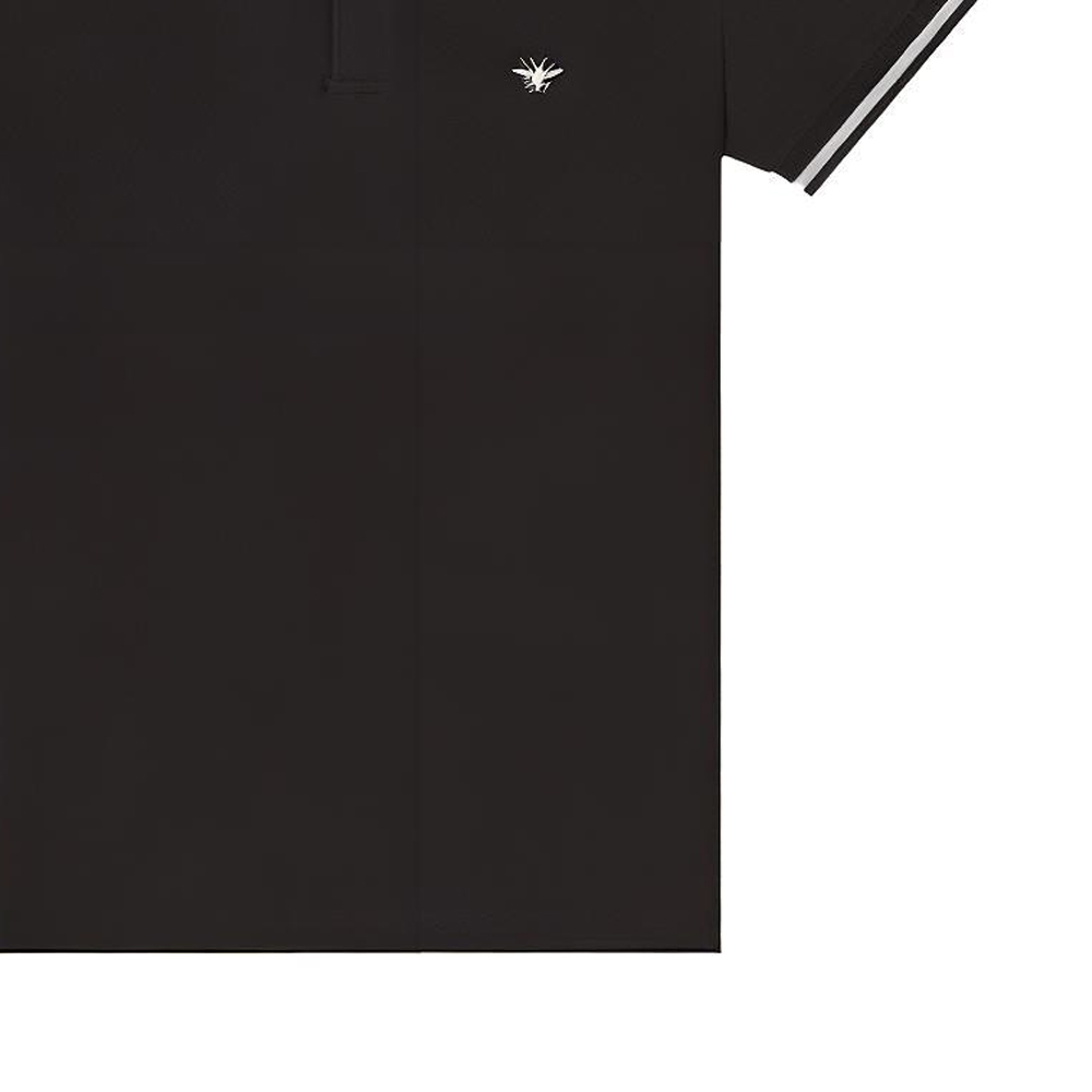 Cheap DIOR Kaos Polo Hitam dengan Desain Bordir Lebah. 733J805B0373-C970