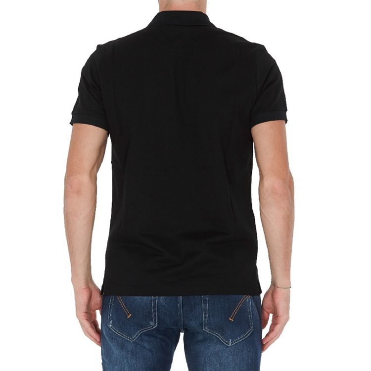 Shop DIOR Kaos Polo Hitam dengan Logo Flocked 033J800A0448-980