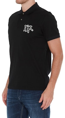 DIOR Black Polo Shirt with Flocked Logo 033J800A0448-980 Details for DIOR Black Polo Shirt with Flocked Logo 033J800A0448-980