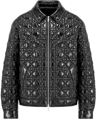 DIOR 黑色綴飾刺繡亮面皮革外套 243L414A0647-C900 Buy DIOR 黑色綴飾刺繡亮面皮革外套 243L414A0647-C900