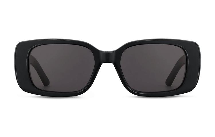 DIOR Black Rectangular Sunglasses Acetate Unisex with Logo Decor. WLDRS2UR_10A0 圖 3