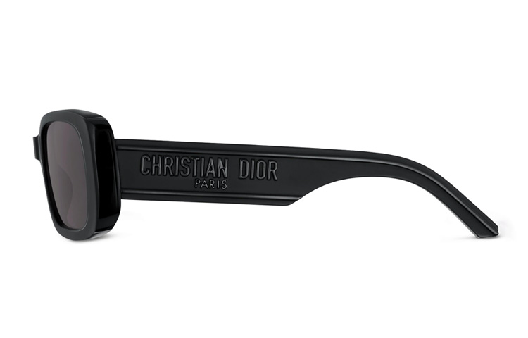 DIOR Black Rectangular Sunglasses Acetate Unisex with Logo Decor. WLDRS2UR_10A0 圖 4