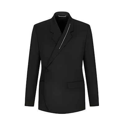 DIOR Black Single-Breasted Twill Blazer 043C284A4739-C900