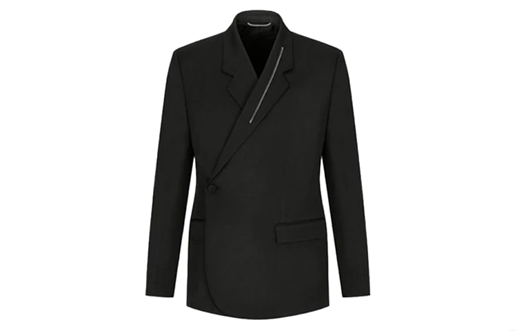 Order DIOR Black Single-Breasted Twill Blazer 043C284A4739-C900