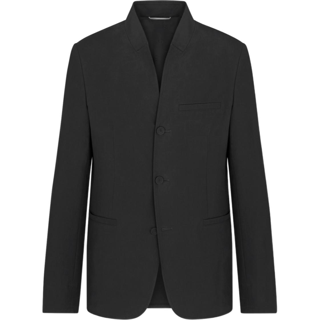 DIOR Black Single-Breasted V-Neck Long Sleeve Jacket 493C214A6209-C900