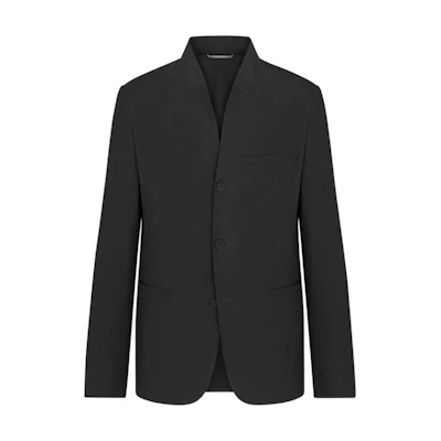 DIOR Black Single-Breasted V-Neck Long Sleeve Jacket 493C214A6209-C900