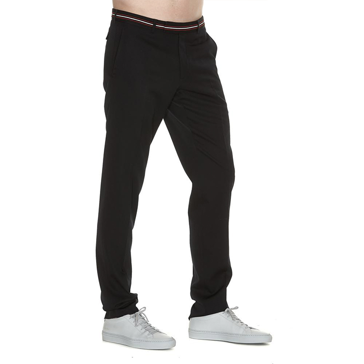 Purchase Celana Kerja Dior Hitam Mid-Waist Straight dengan Kancing Solid. 633C184A3576-900