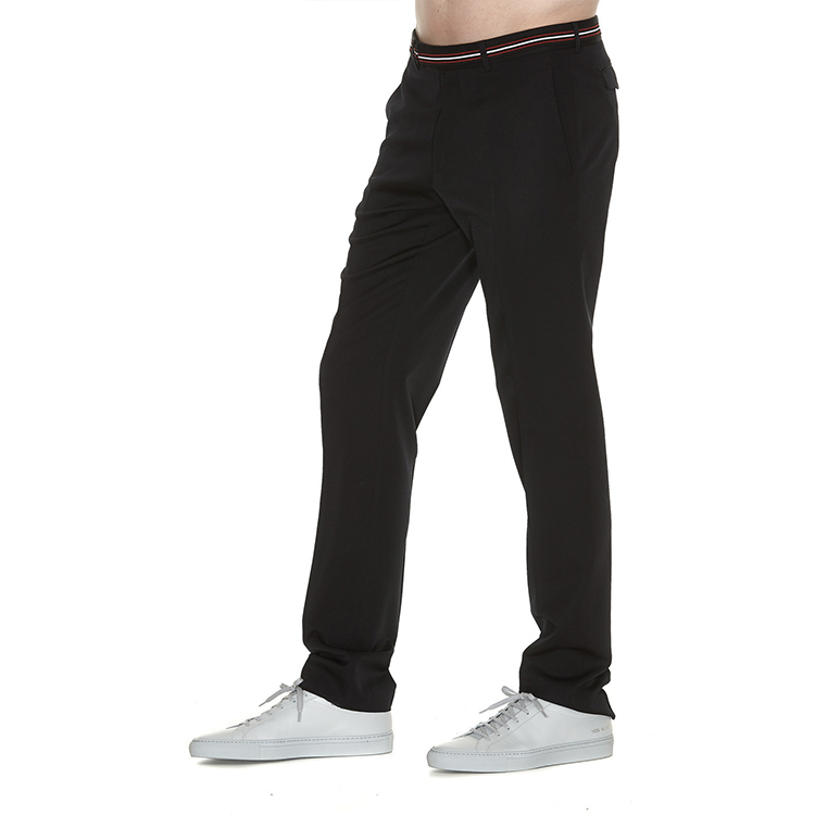 Details for Celana Kerja Dior Hitam Mid-Waist Straight dengan Kancing Solid. 633C184A3576-900