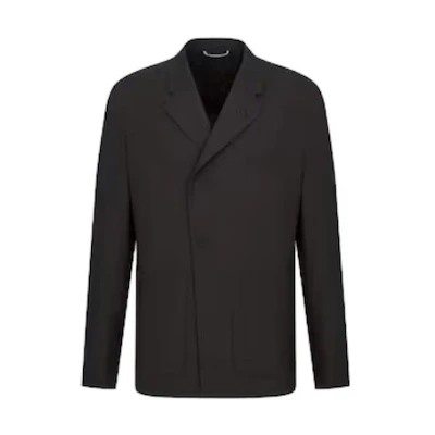 DIOR Black Solid Color Long-Sleeve Casual Jacket 113C278A4993-C900