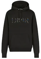 Dior Black Solid Color Loose Fit Long Sleeve Hoodie 143J688A0531-C985 Dior Black Solid Color Loose Fit Long Sleeve Hoodie 143J688A0531-C985