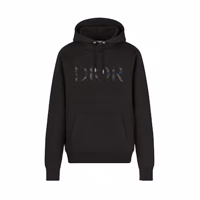 Dior Black Solid Color Loose Fit Long Sleeve Hoodie 143J688A0531-C985