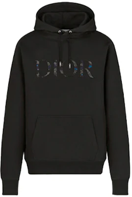 迪奥黑色纯色宽松版长袖连帽衫 143J688A0531-C985 Order 迪奥黑色纯色宽松版长袖连帽衫 143J688A0531-C985