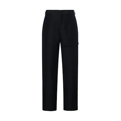 DIOR Black Solid Mid-Rise Wool Casual Pants 043C143A3450-900