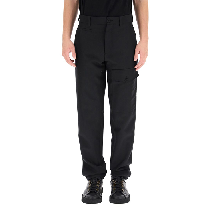 Lookbook DIOR 黑色中腰羊毛休閒褲 043C143A3450-900