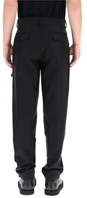 DIOR 黑色中腰羊毛休閒褲 043C143A3450-900 Shop DIOR 黑色中腰羊毛休閒褲 043C143A3450-900