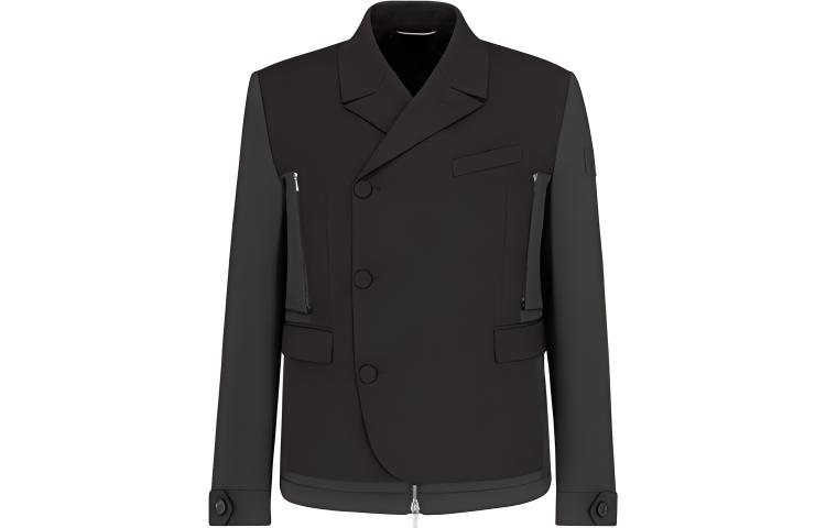 DIOR Black Solid Single-Breasted Long Sleeve Jacket 213C430A5180-C989