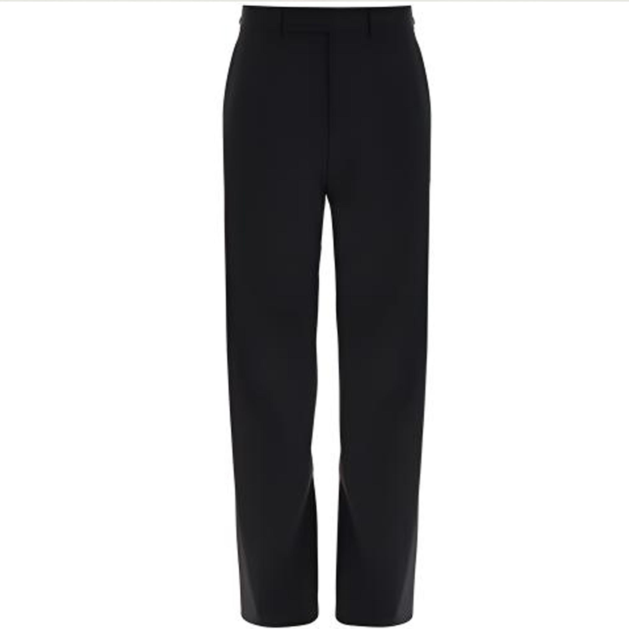 DIOR Black Straight-Leg Casual Pants with Button Mid-Rise Design. 193C101A473-9900