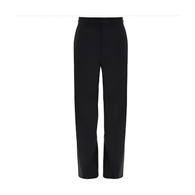 DIOR Black Straight-Leg Casual Pants with Button Mid-Rise Design. 193C101A473-9900