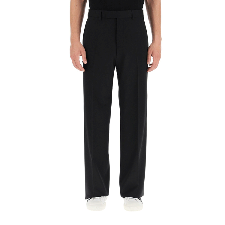 Lookbook DIOR Black Straight-Leg Casual Pants with Button Mid-Rise Design. 193C101A473-9900