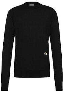 Dior Sweater Hitam dengan Sulaman Lebah & Rekaan Leher Bulat Wool 933M642BT968-982 Order Dior Sweater Hitam dengan Sulaman Lebah & Rekaan Leher Bulat Wool 933M642BT968-982