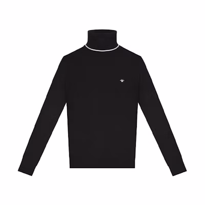 DIOR Black Turtleneck Long Sleeve Wool Sweater 933M688KT332-980