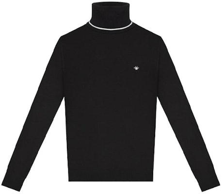 DIOR 黑色高领长袖羊毛毛衣 933M688KT332-980 Order DIOR 黑色高领长袖羊毛毛衣 933M688KT332-980