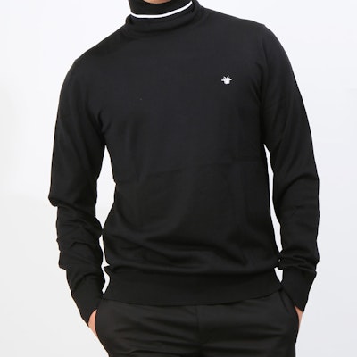 DIOR 黑色高领长袖羊毛毛衣 933M688KT332-980 Details for DIOR 黑色高领长袖羊毛毛衣 933M688KT332-980