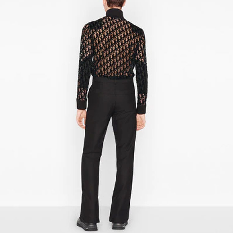 Purchase ディオール ブラック ロゴプリント入りタートルネックセーター. 143J640A0732-C989