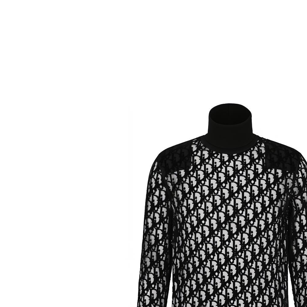 Details for ディオール ブラック ロゴプリント入りタートルネックセーター. 143J640A0732-C989