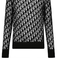 DIOR 黑色高領毛衣帶標誌印花設計。 143J640A0732-C989 Sizing DIOR 黑色高領毛衣帶標誌印花設計。 143J640A0732-C989