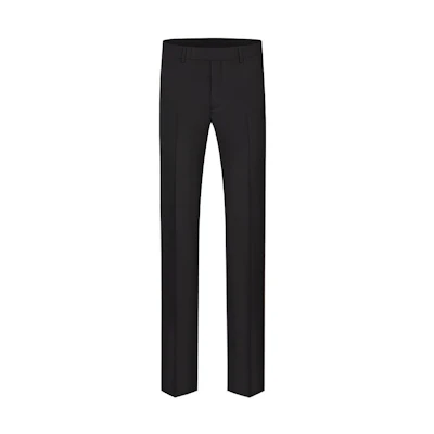 DIOR Black Wool Slim Fit Straight Casual Trousers with Zipper Pockets 013C120A3226-C900