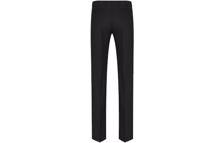 DIOR Black Wool Slim Fit Straight Casual Trousers with Zipper Pockets 013C120A3226-C900 圖 3