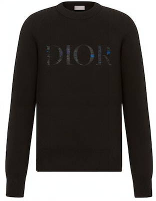 DIOR Sweater Wol Hitam Logo Bordir Crewneck Lengan Panjang. 143M657AT296-C985 Buy DIOR Sweater Wol Hitam Logo Bordir Crewneck Lengan Panjang. 143M657AT296-C985