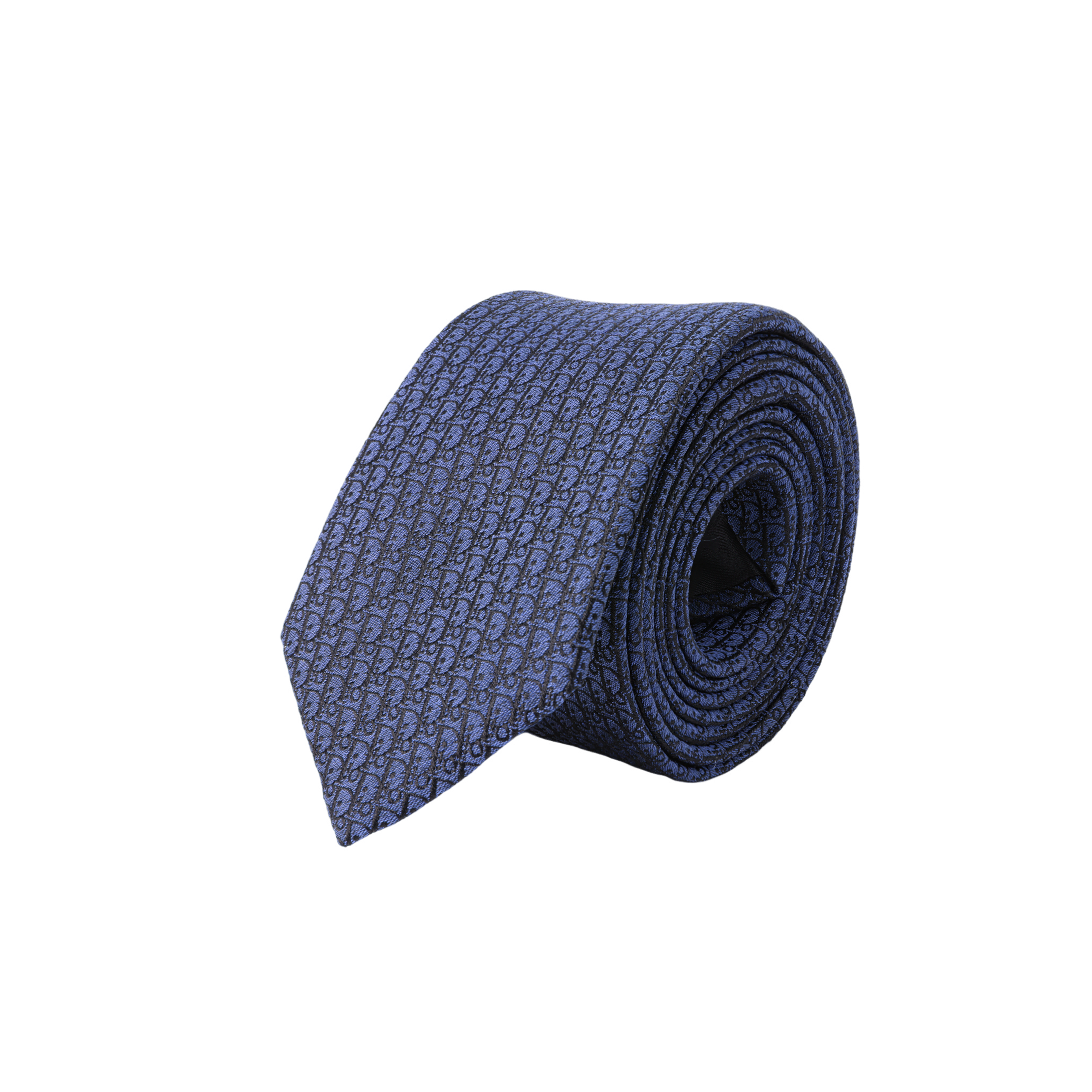 DIOR Blue & Black Silk Oblique Print Tie. 93C1046A0121-C975 圖 4