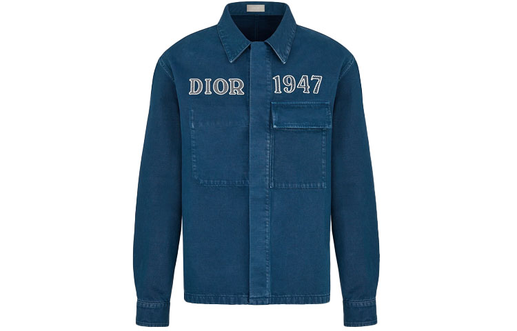 Order Chaqueta Dior Azul Denim con Bordado de Logo Lanzamiento 2023. 013D488C239X-C581