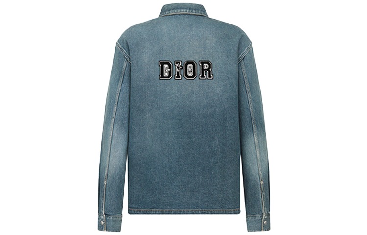 Lookbook ディオール ブルーデニムジャケット ロゴプリント 長袖 033D491CY988-C589