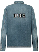 Lookbook DIOR Blue Denim Jacket with Logo Print Long Sleeves. 033D491CY988-C589
