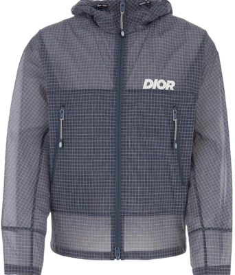 DIOR 蓝灰字母印花网眼连帽拉链夹克 483C425A6073-C580 Buy DIOR 蓝灰字母印花网眼连帽拉链夹克 483C425A6073-C580