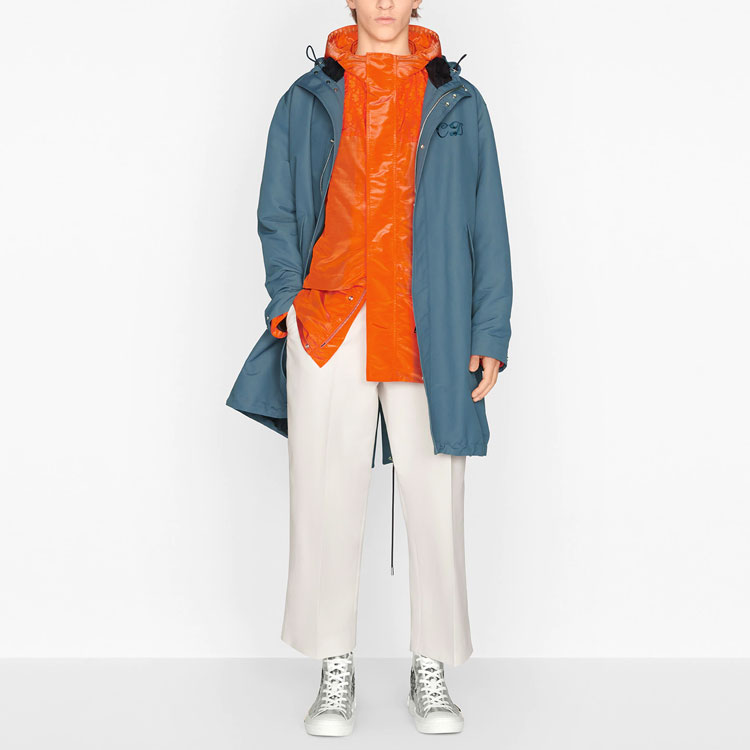 DIOR Blue Hooded Zip Letter Print Parka - New Collection. 033C313C4875-C585 圖 5